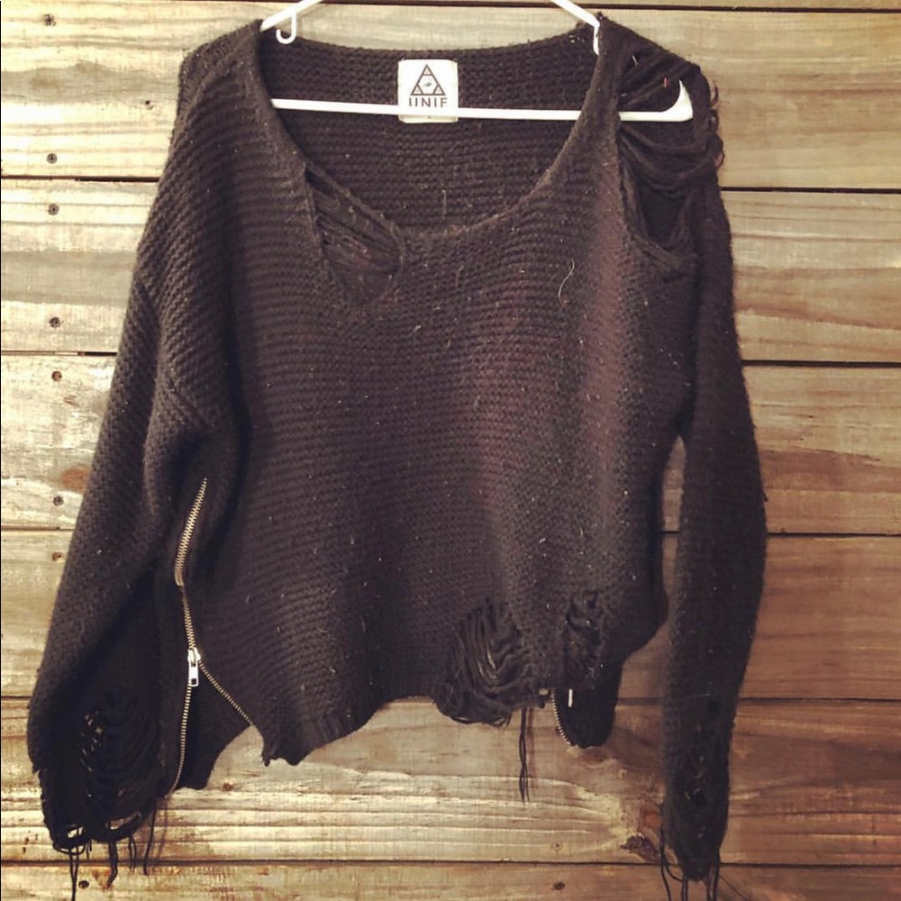 Unif Grunge Sweater Black